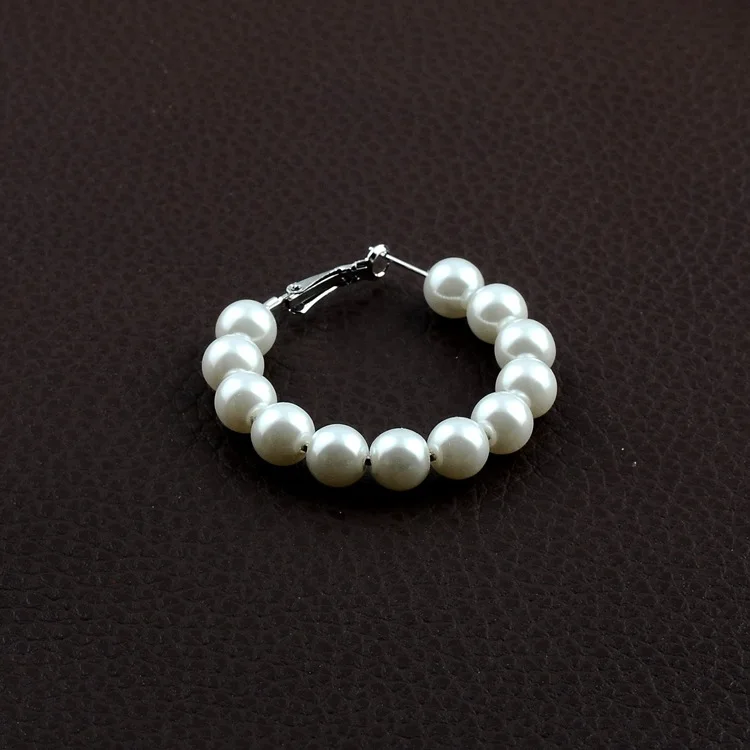 diameter 3CM Новые жемчужные серьги-гвоздики для женщин, большие жемчужные круглые серьги, длинные серьги, модное Европейское Ювелирное Украшение для ночного клуба - Окраска металла: diameter 3CM