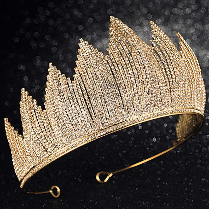 FORSEVEN золотые серебряные блестящие хрустальные диадемы Короны диадема невесты Noiva для свадебной вечеринки для женщин и девочек на день рождения повязки для волос