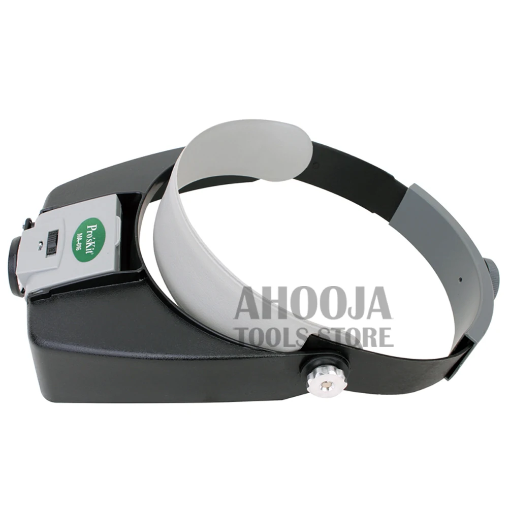 Pro'sKit MA-016 наголовное увеличительное стекло регулируемый светодиодный светильник для близорукости часы Read идентификация Ремонт лупа