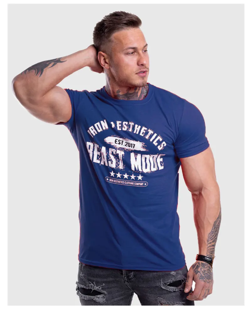 Muscle Dr. Brothers, популярный бренд, летняя спортивная футболка с коротким рукавом в европейском и американском стиле, Мужская одежда для бега, тренировок, тренировок, M