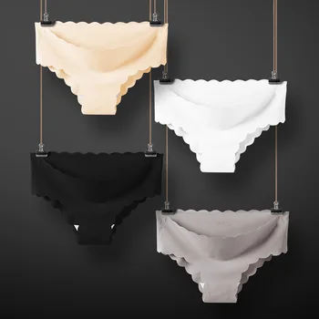

Panties For Women Seamless Panty Set Solid Invisible Underwear Sexy Low Waist Briefs Women's Underpants Lingerie Dropship 3 Pcs