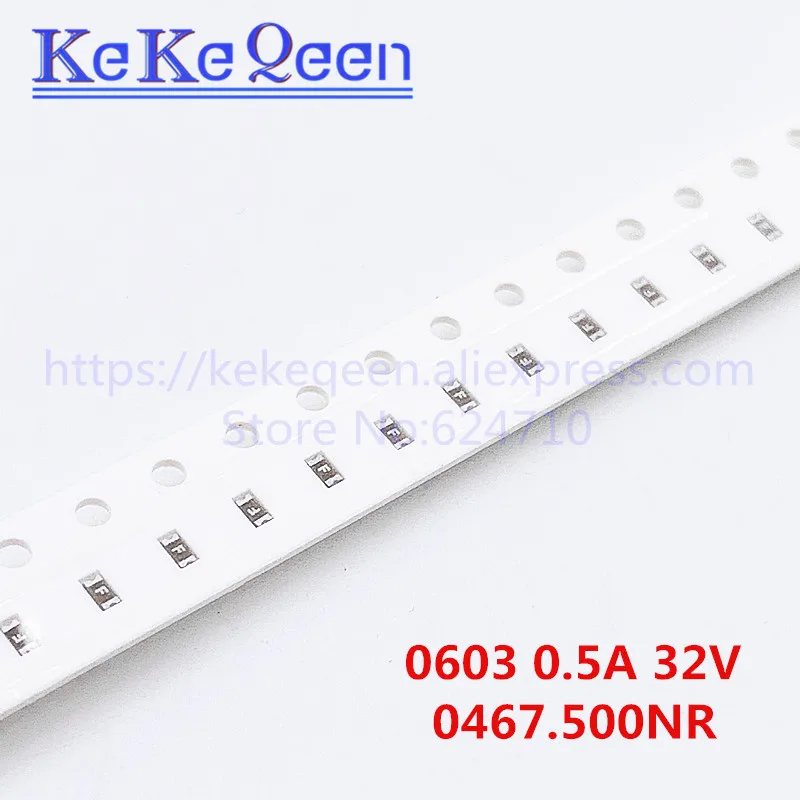 Fusíveis Nrhf 100 0467.500nr 0467.500 Fusíveis Smd 0467.500 05a Código de Marcação de 500ma 32v Novo e Original 0603 Peças