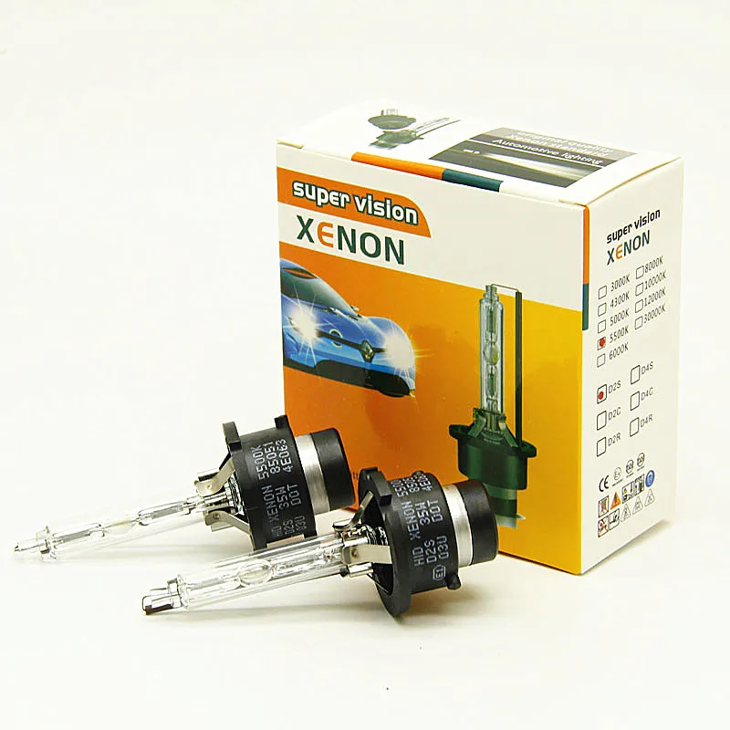 Быстрая яркая безотказная D2S Xenon 35 Вт лампы для автомобильных фар высокого качества HID лампа с металлическим кронштейном 5500k 6500k D2S