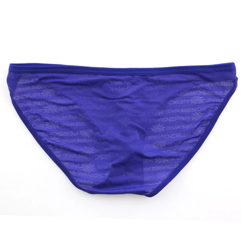 hot Brave Person Underwear Men's Briefs Transparent Mesh Sexy Underpants men's printed briefs jockstrap gay