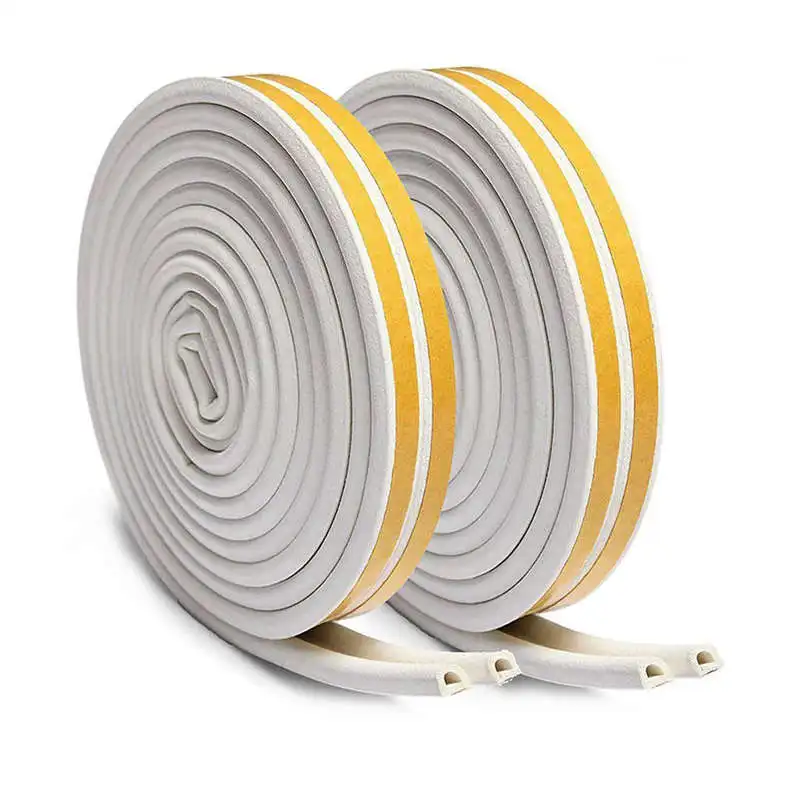 

2Pcs 5M D Self-Adhesive Foam Sealing Strip Sponge Wooden Door Soundproof Anti-Collision Strip