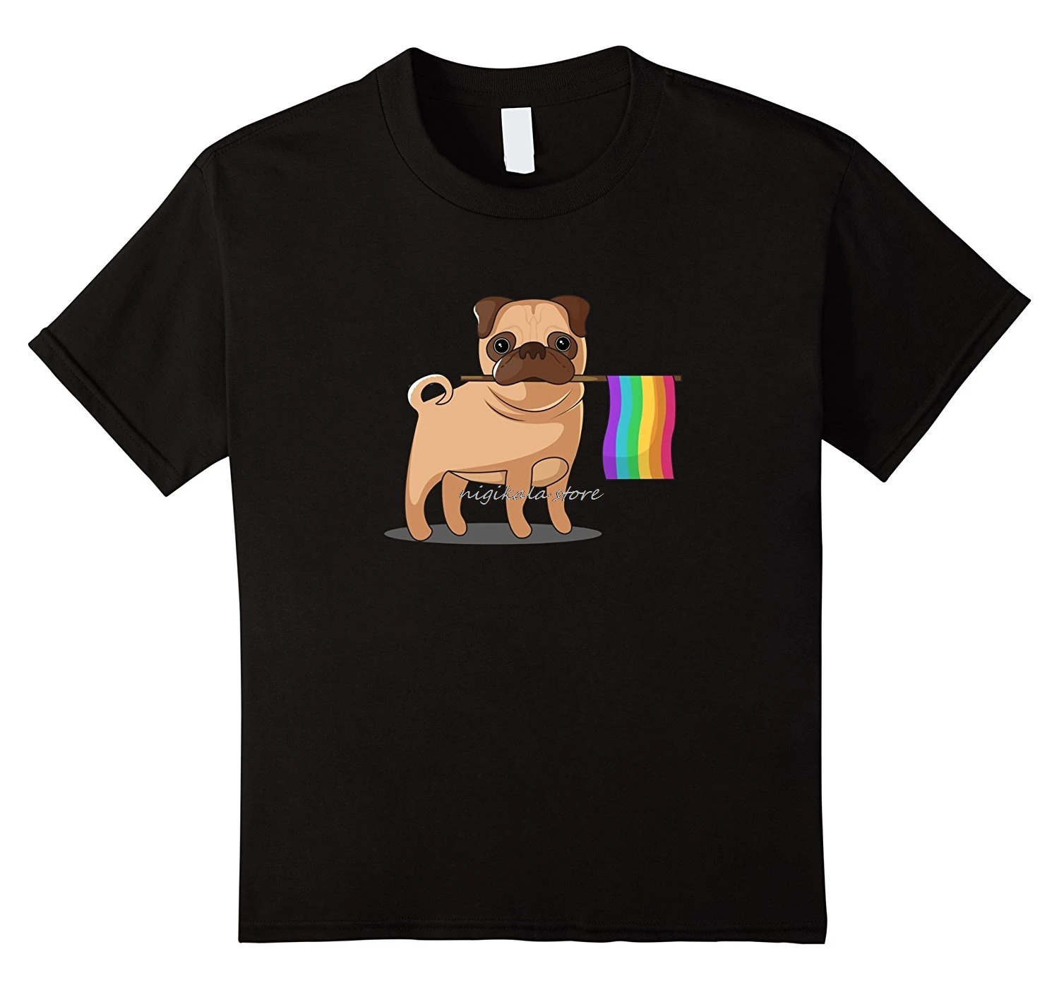 

Gay Pride Flag Pug T-Shirt -Pride Shirt Print T Shirt Men Summer Style Fashion