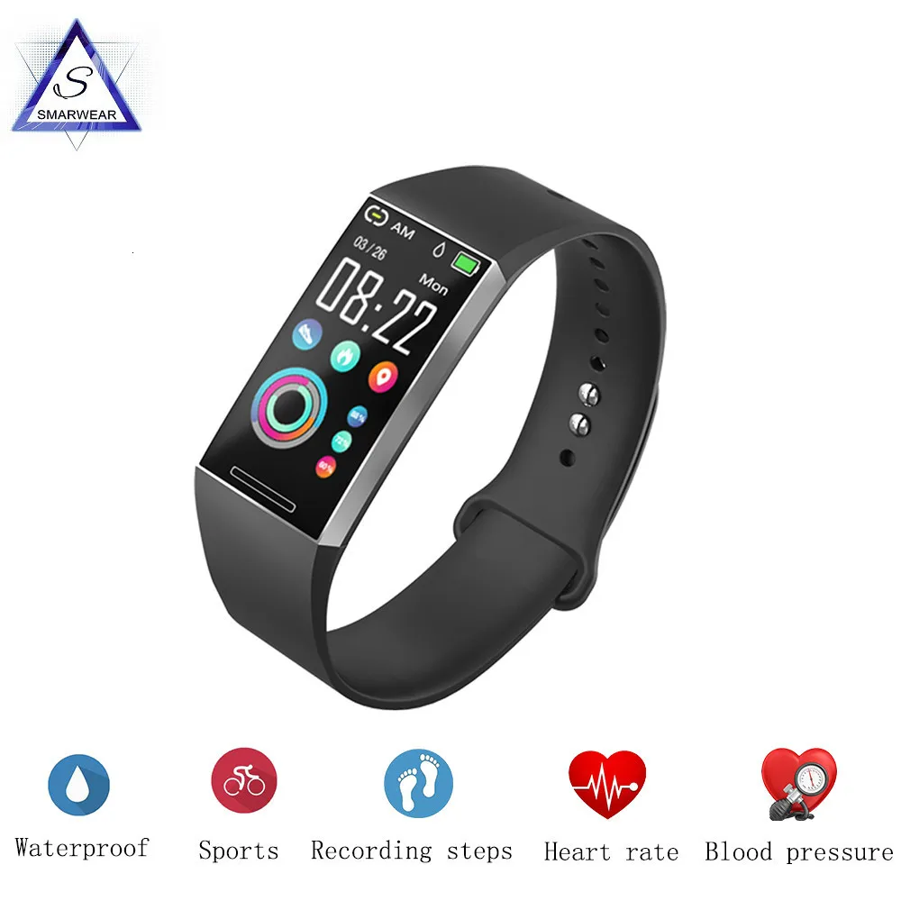 

New S18 Smart Bracelet 1.14 Inch Color Screen Waterproof Blood Pressure Heart Rate Sports Watch APP H Band Pedemetor Fitness