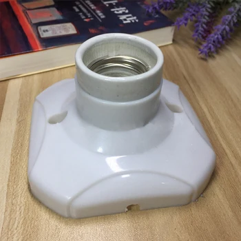 

E27 Heat Bulb/Lamp ABS Socket Holder Porcelain Straight Glazed Ceramic Replace