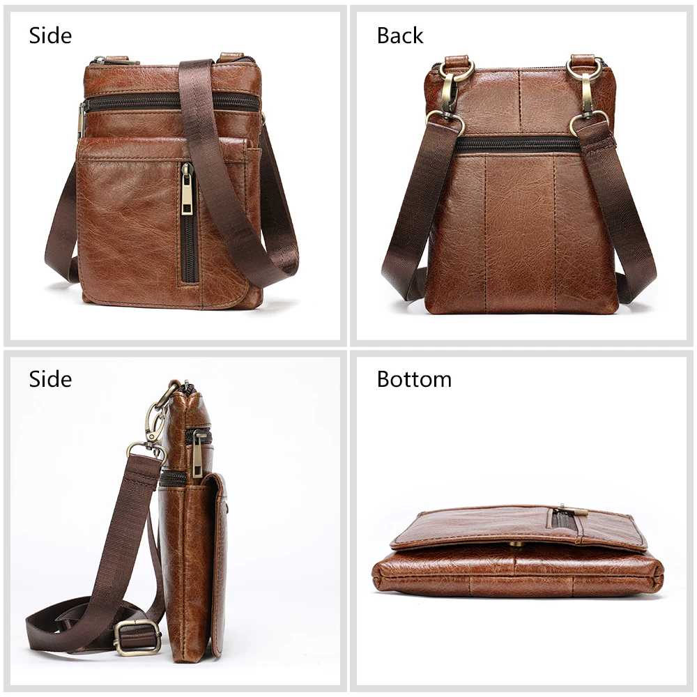 Borsello Uomo In Vera Pelle - Tracolla Vintage Louisiana Piccolo Ed Elegante - Foto 11