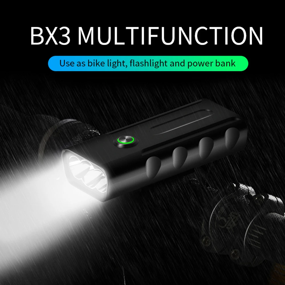 

5200mAh Bike Light L2/T6 USB Rechargeable Waterproof IPX5 Headlight Aluminum Alloy Black Biycle Lamp Bike Accessories