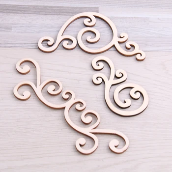

SWEET BELL 18pcs Mix Lace Frame Wooden Pattern Scrapbooking Craft for Handmade Accessory Sewing Home Decoration DIY