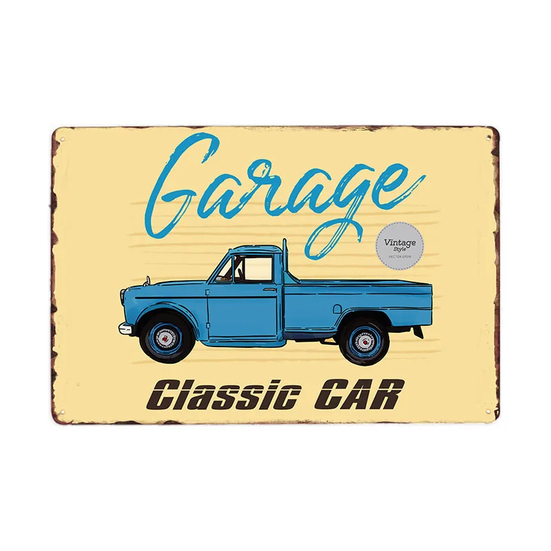 Affiche Poster Vintage Garage Voiture - Éternel Vintage