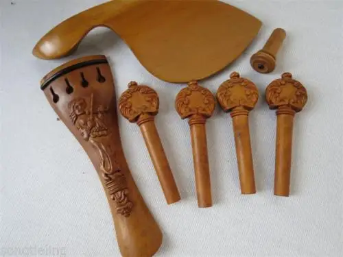 

1sets 4/4 violin carved parts,nice boxwood parts,fine workmanship