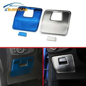 

Xburstcar Car Glove Box Door Handle Cover Trim Fit for Ford Focus 2019 Stainless Steel Interior GloveBox Handle Cover Stickers