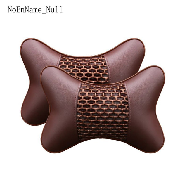 Artificial Leather Car Pillow Protection Neck Car Headrest Comfortable Auto Supplies Safety Breathable Neck Pillows