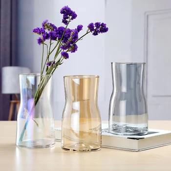 

Nordic Gradual-change Glass Vase Home Decoration Ornaments Flower Vase Planter Holder Office Decor Accessories Wedding Gifts