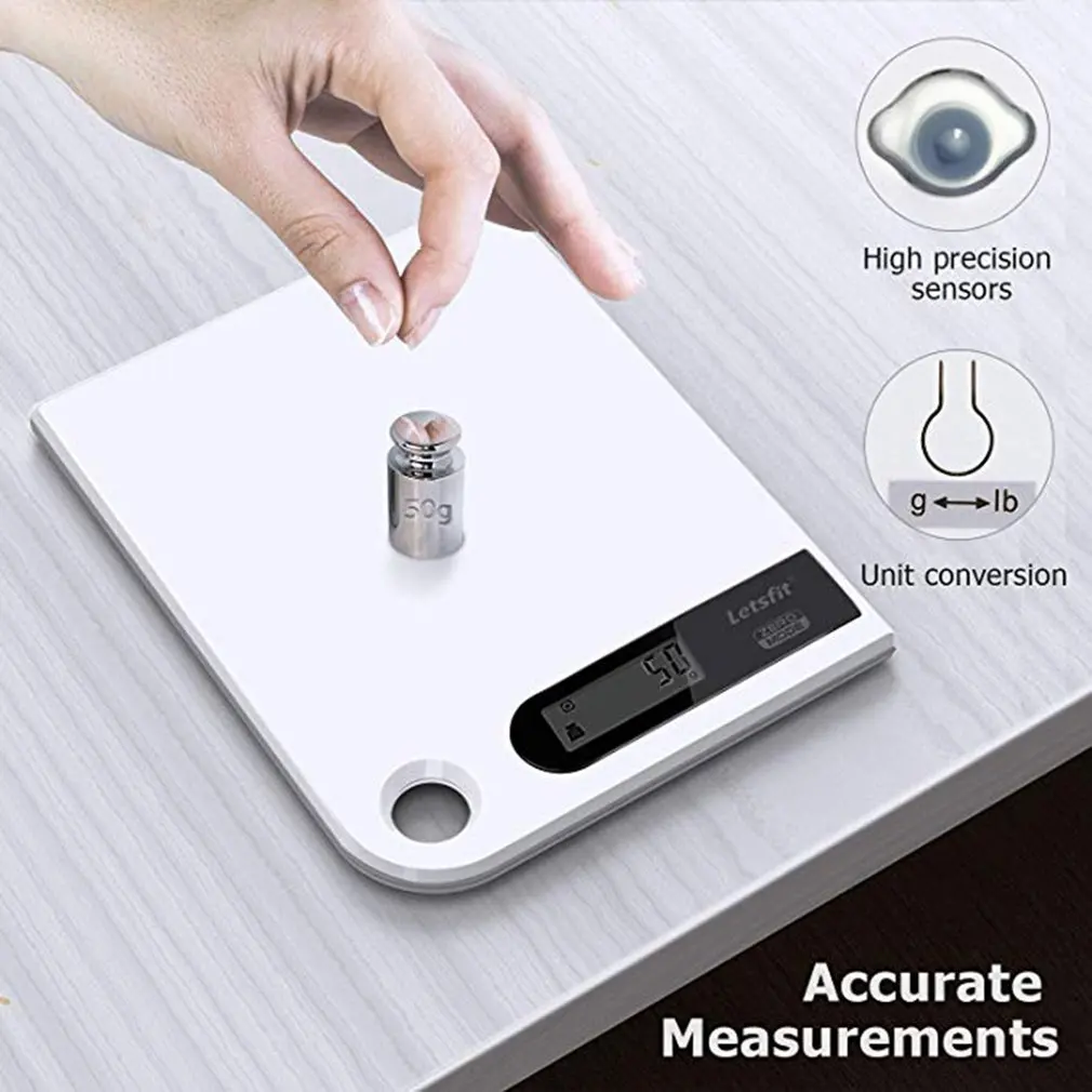 

Ultra Slim Digital Kitchen Scale Stainless Steel Electronic Food Scale With Large Platform And Lcd Display