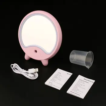 

Makeup Mirror Air Humidifier Cosmetic Desk Tabletop Mirror with LED Natural Light and Mist Facial Sprayer Humidifier