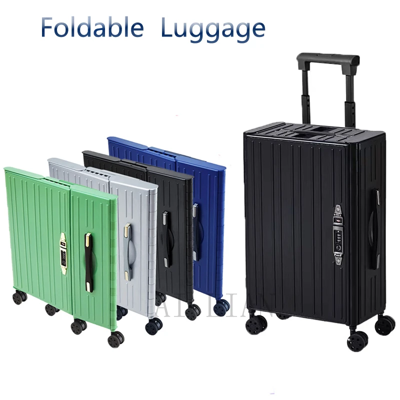 Newstyle 20'' Carry On Luggage Folding Trolley Luggage Bag Travel Suitcase On Wheels Hightech