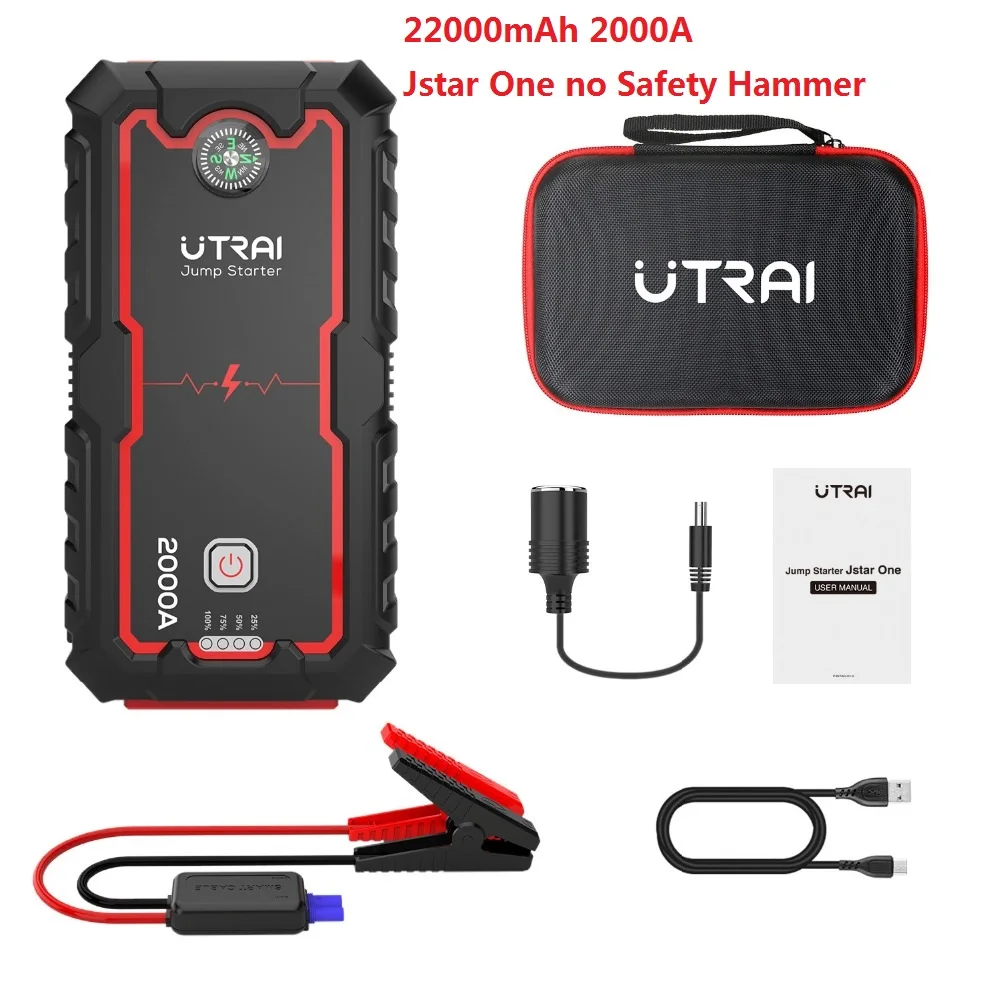 UTRAI автомобильный стартер 1600A/2000A 12В портативный аварийный Power Bank усилитель