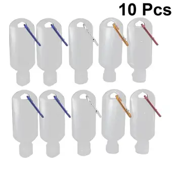 

5/10pcs 50ml Refillable Bottles with Hand Sanitizer Containers Travel Containers Leakproof Spray Bottle With Lanyard