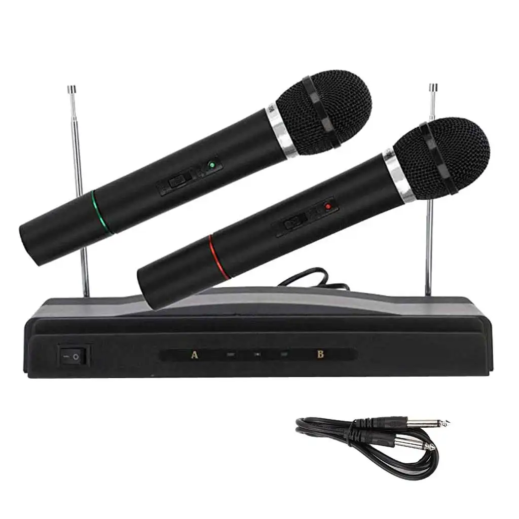 

Wireless Microphone Mic System with Receiver and 6.35mm Cable