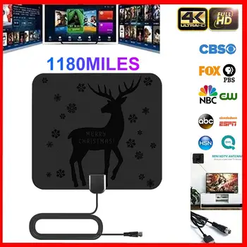 

Newest High Quality 1180 Miles 4K Digital HD TV Antenna With Amplifier Signal Booster TV Radius Surf Fox HD Indoor TV Antennas