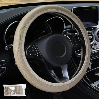 

1pcs Steering Wheel Cover Universal 37-38CM Car SUV Carbon Fiber Leather