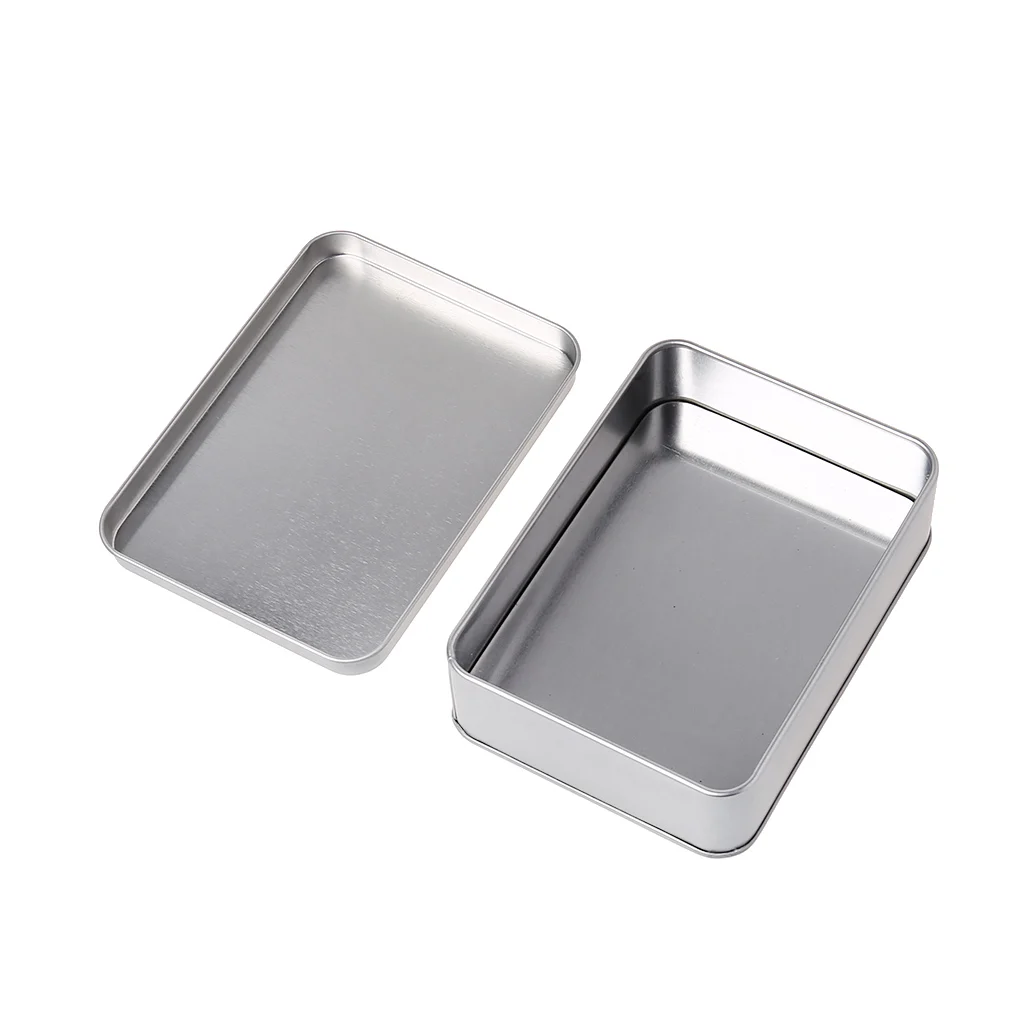 Мини металлическая жестяная Серебряная коробка для хранения Чехол Органайзер для денег Монета конфеты ключ