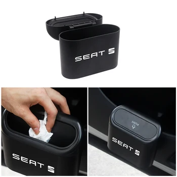 

Car Trash Can Car Seat Back Door Hanging Storage Box Multifunctional Trash Can For SEAT Altea Ateca Exeo Toledo IBE IBL IBX 20V2