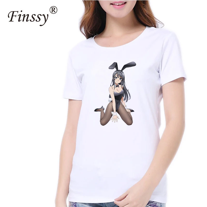 60-W-3 Аниме Seishun Buta Yarou wa Bunny Girl Senpai no Yume wo Minai Косплей Футболка Mai Sakurajima футболки, топы S M L XL XXL Размер - Цвет: 60-W-3