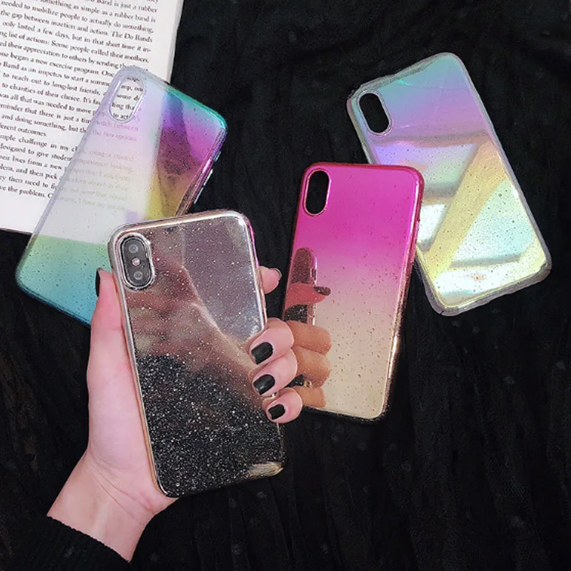 Подходит для iphone6 6s 7 8 p x xs xr max Чехол для мобильного телефона стерео капли воды Красочный прозрачный чехол для мобильного телефона