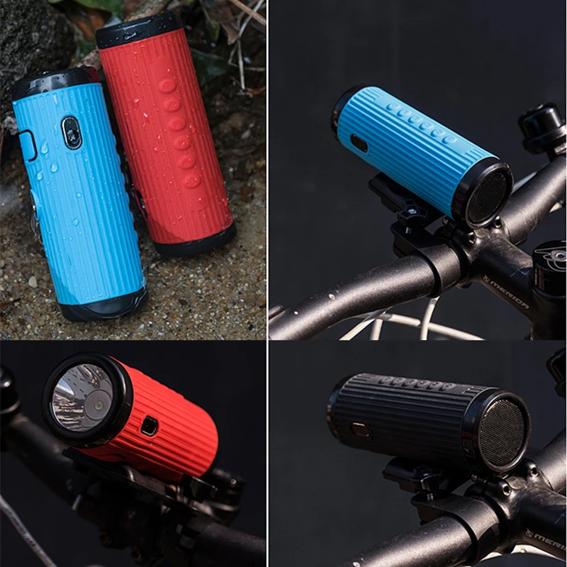 P-X3 Многофункциональный bluetooth-динамик для горного велосипеда, беспроводной динамик, сабвуфер с фонариком и кронштейном