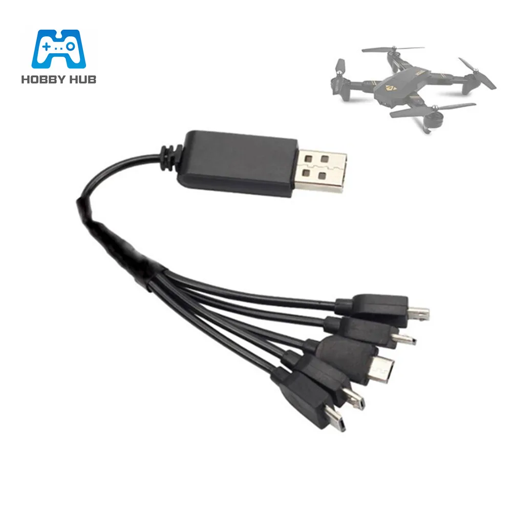 

5 in 1 Charger For Visuo Xs809w Xs809 Xs809hw Multi-charging Cable Helicopter Accssory Rc Drone Kits Drone Spare Parts