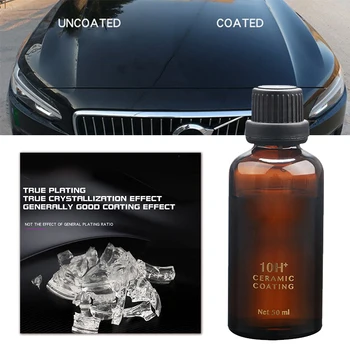 

50ML Plated Crystal Liquid Car Body Care Nano Ceramic Glass Coating 10H Automotive Liquid Ceramic Cover With Sponge Cloth