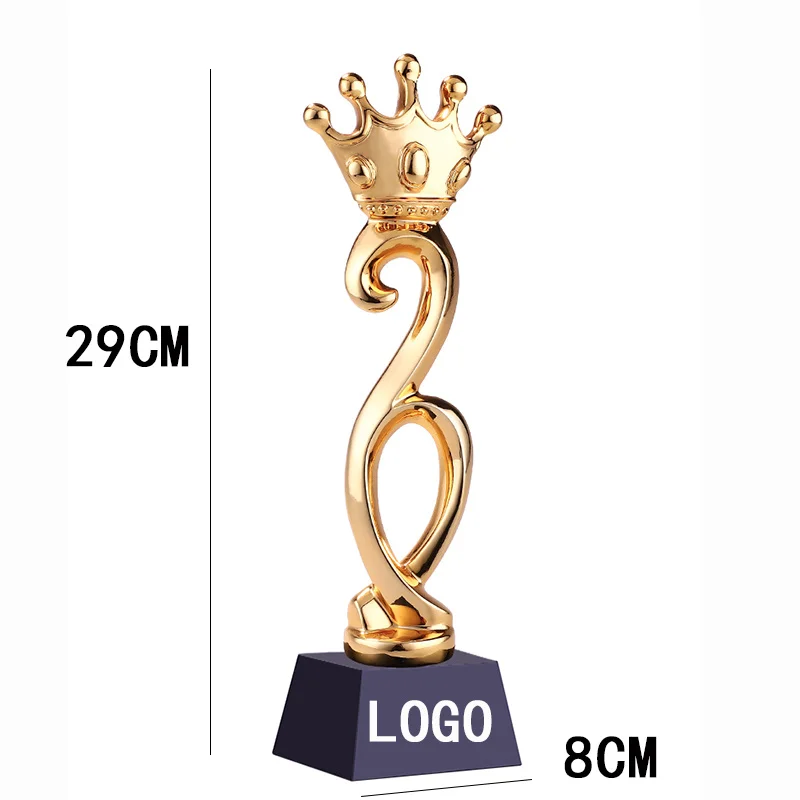 

Custom Crown of Honor Trophy Metal Crown Runner-up Resin Trophy Custom King Glory Trophy Crystal Trophy Lettering