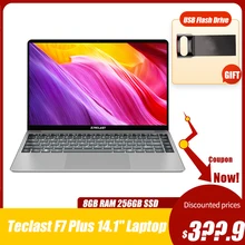 Teclast F7 плюс 14,1 "Ноутбук 8 Гб Оперативная память 256GB SSD Windows10 1920*1080 Intel Celeron N4100 WI-FI клавиатура с подсветкой ультра-тонкий Тетрадь