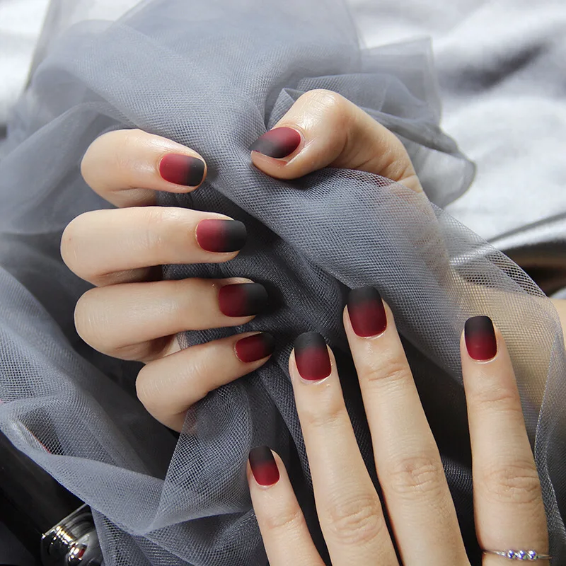

24Pcs Fake Nails Matte False Nail Matte Manicure Frosted False Nails Press on Nails For Extension Manicure Art Stick on Nails