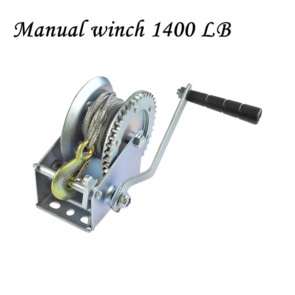 

Manual winch 1400 LB winch of wire rope