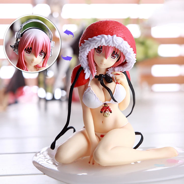 

2019 14cm SONICO Action Figure Super Sonic Swimsuit Ver.Sexy PVC Anime Figure Bikini Sexy Girl Action Figure Collection 0.5