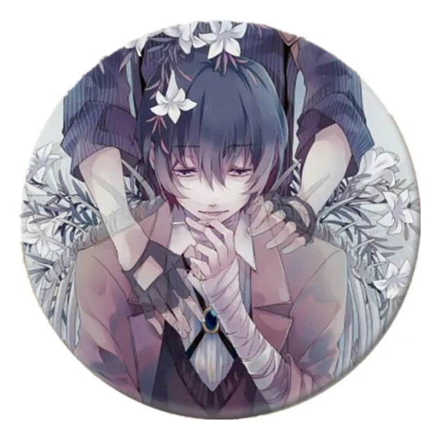 Free Shipping Anime Pin Bungo Stray Dogs Figure Cosplay Badge Backpack Icon Button Cartoon Brooch Accessories Gifts 5