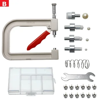 

1 Set/lot Manual Round Pearl Fixing Instrument Sewing Bead Attach Machine for Garments, Clothes Decoration, Supplies Beading Kit