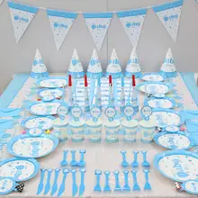 Одноразовый поднос и бумажное полотенце для вечеринки на день рождения, украшения для вечеринки сделанные своими руками украшения для дня рождения детей
