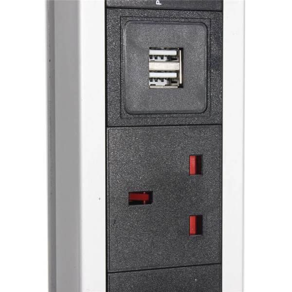 2500 Вт США/Великобритания/ЕС/AU Plug Pull Pop Up электрическая розетка 4 мощность 2 Зарядка USB алюминиевая полка светодиодный Рабочий стол Рабочая поверхность офис