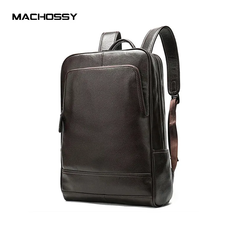 Genuine Leather Laptop Backpack Men Computer Bag School Bags large Capacity Soft Rucksack Cowhide for male | Багаж и сумки
