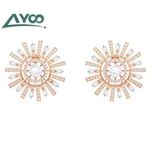 AYOO высокое качество SWA [Новинка] Модные свежие и блестящие кристаллы Роскошные ювелирные изделия подарки Ювелирные изделия Солнечный коктейль серьги высокое качество