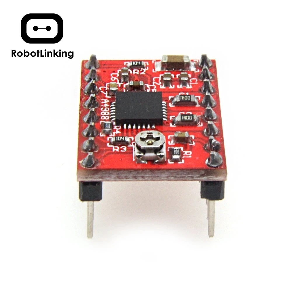 Драйвер шагового двигателя Red StepStick A4988 (с радиатором 1 а) для 3D принтера бесплатная