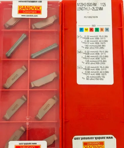 10 шт. вставки карбида N123H2-0500-RM 1125