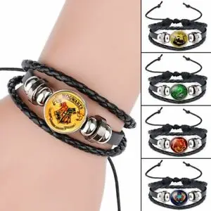 Кожаный браслет &quotГарри&quot с 3D рисунком из стекла | Игрушки и хобби