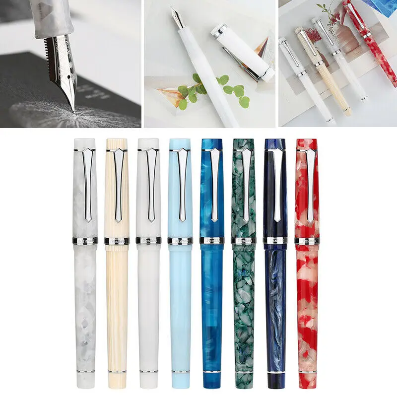 

Penbbs 352 Acrylic Resin Fountain Pen Extra Fine Nib EF0.38mm F0.5mm Writing Student School office ink pens stationery supplies